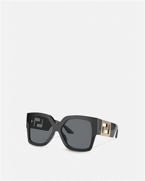 versace black greca square shades|Greca Sunglasses Black .